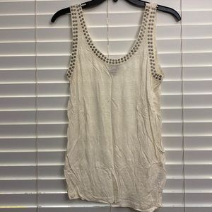 H&M cream rank with stud detail size xs